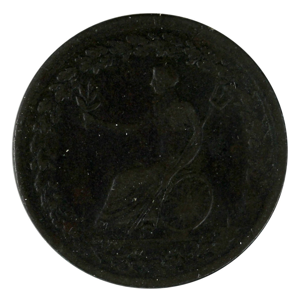 LC-54C1 1814 Lower Canada Spread Eagle Large Shield Half Penny Token VG-F (VG10)