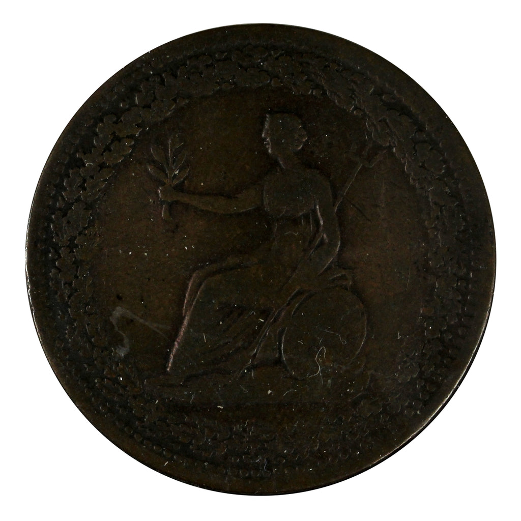 LC-54D2 1815 Lower Canada Spread Eagle Half Penny Bank Token VG-F (VG10)