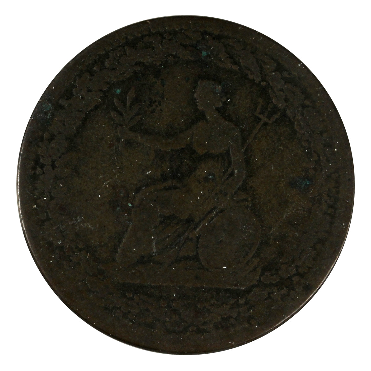 LC-54D2 1815 Lower Canada Spread Eagle Half Penny Bank Token Very Good (VG8)
