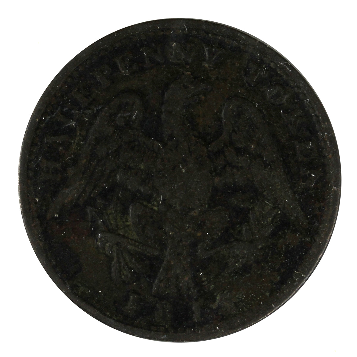 LC-54D2 1815 Lower Canada Spread Eagle Half Penny Bank Token G-VG (G6)
