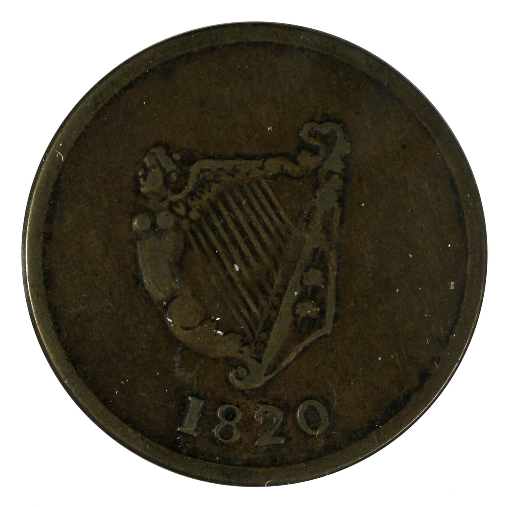 LC-60-7 1820 Lower Canada Shamrock at Left Bust & Harp Token Extra Fine (EF40) LC-60D2