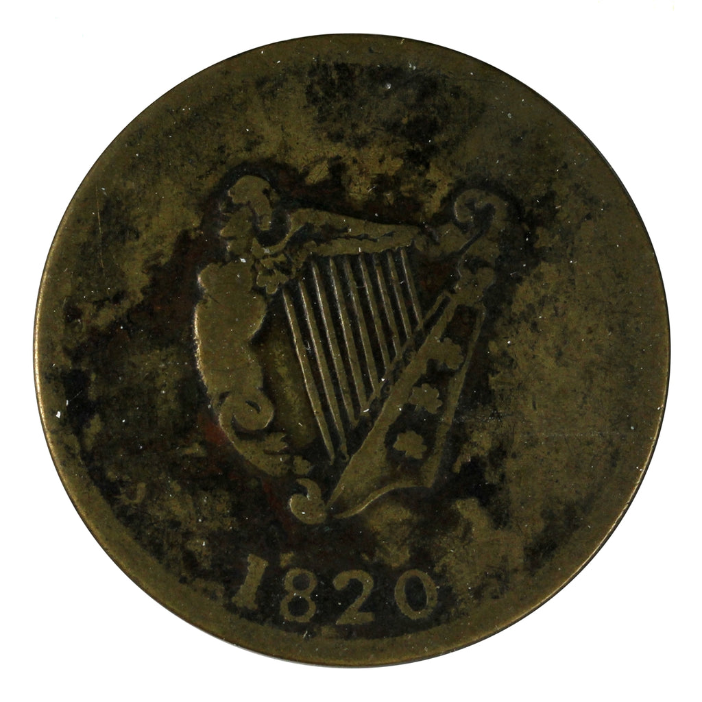 LC-60-11 1820 Lower Canada 9 Strings Bust & Harp Token VF-EF (VF30) LC-60C2