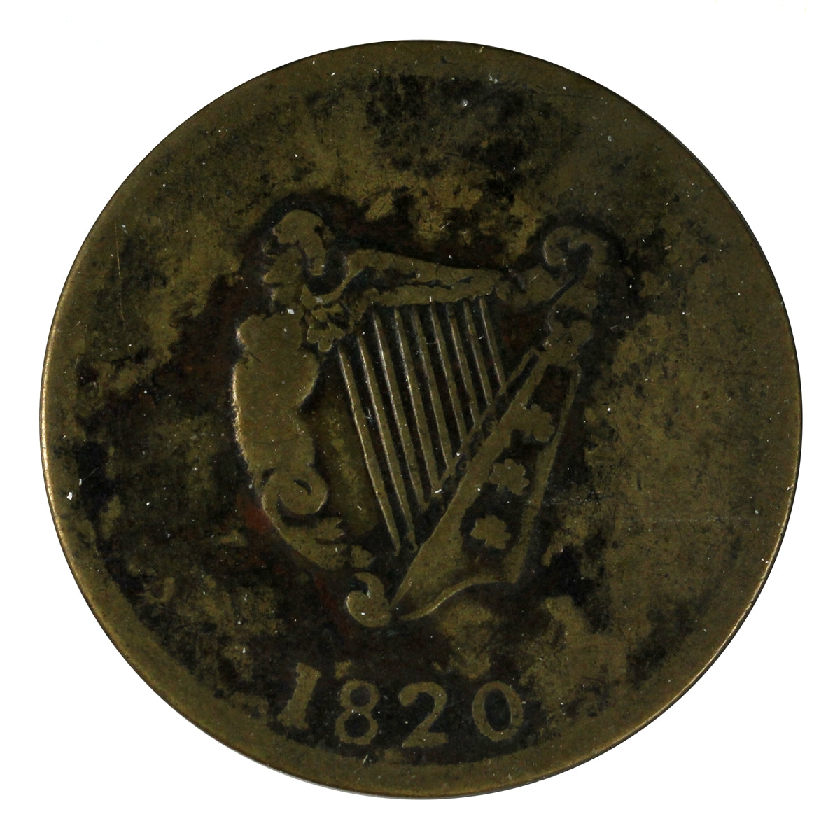 LC-60-11 1820 Lower Canada 9 Strings Bust & Harp Token VF-EF (VF30) LC-60C2