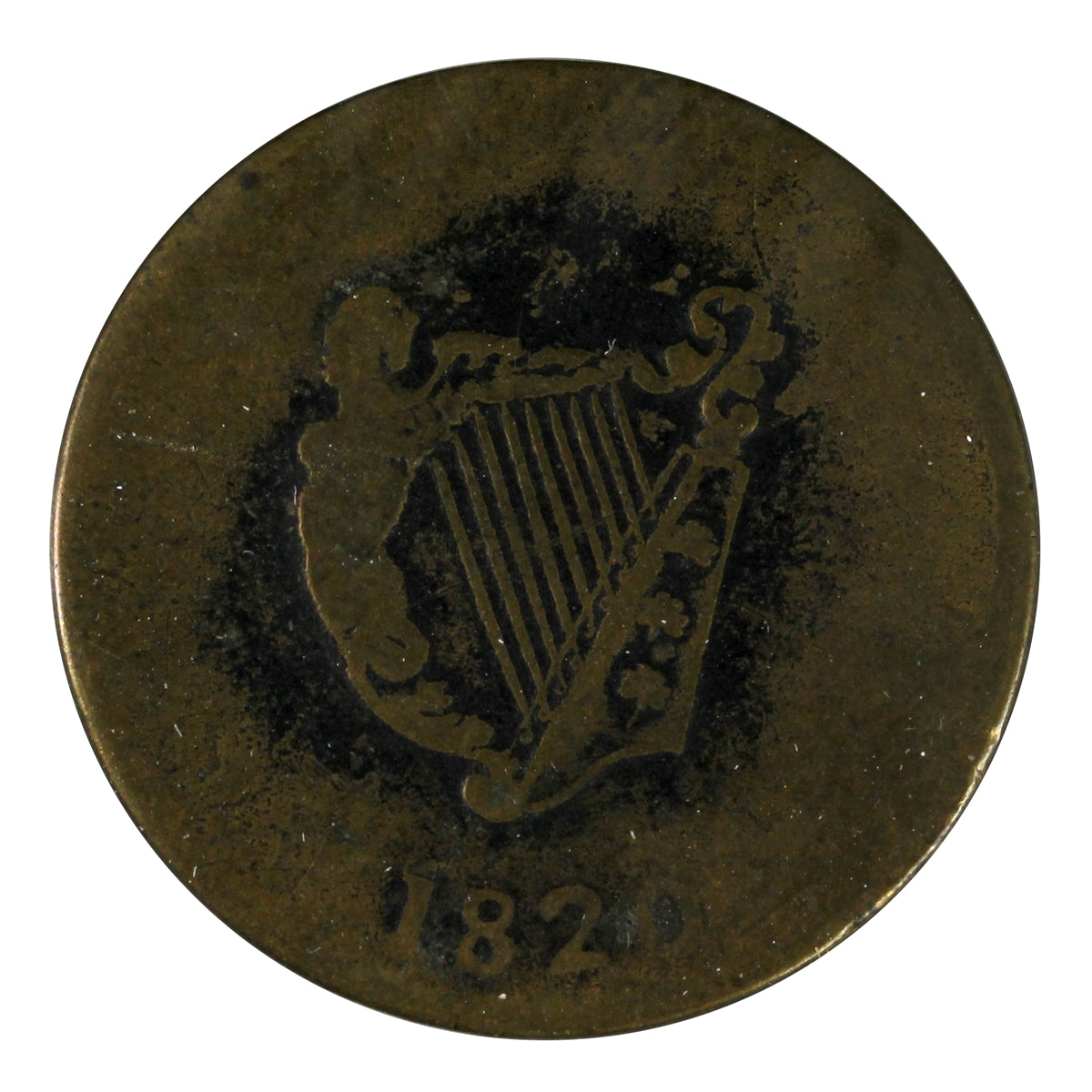 LC-60-11 1820 Lower Canada 9 Strings Bust & Harp Token Very Fine (VF20) LC-60C2