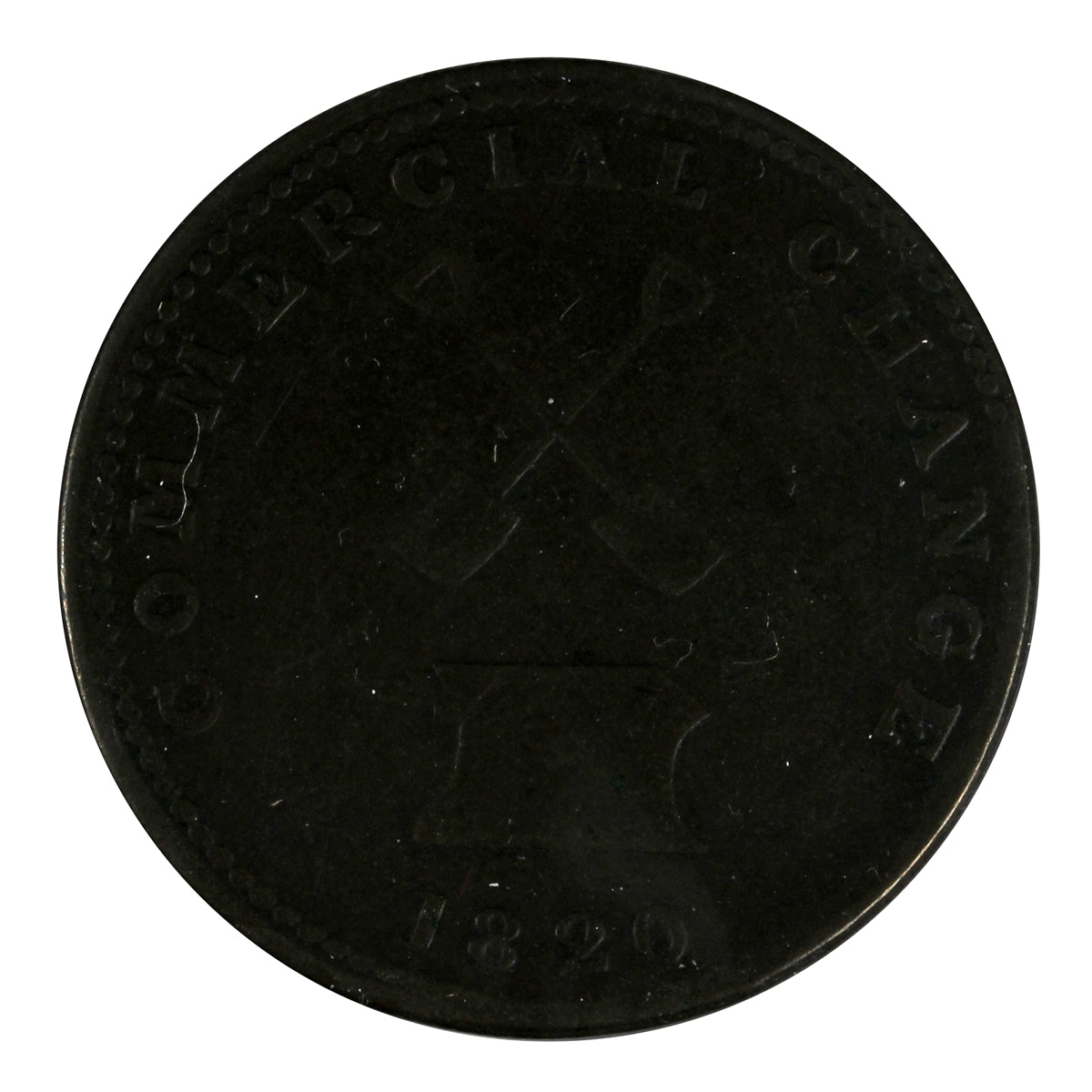 UC-9A3 1820 Upper Canada Commercial Change Half Penny Token Very Fine (VF20)