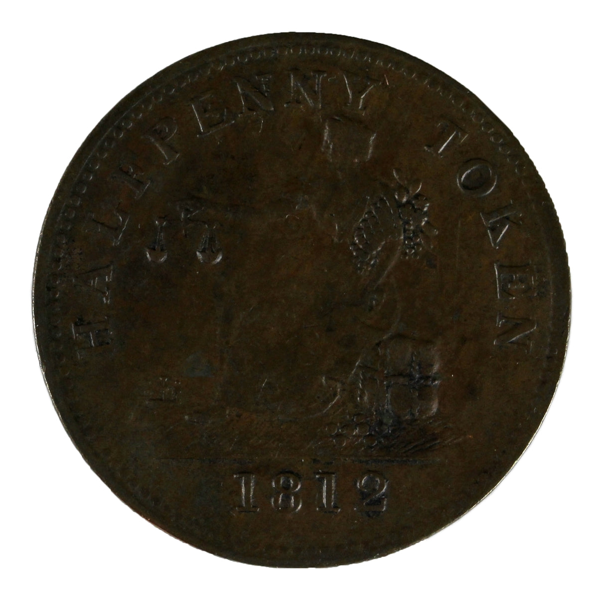 LC-48A1 1812 Lower Canada 4 Leaves 4 Daises Tiffin Token EF-AU (EF45) $