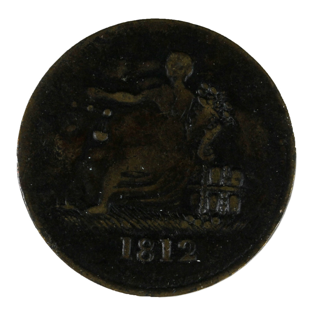 LC-48C2 1812 Lower Canada Clockwise, Brass Tiffin Token Almost Uncirculated (AU50) $