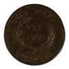 LC-2A5 1835 Lower Canada Un Sous Trade & Agriculture Short Stem Token EF-AU (EF45) $