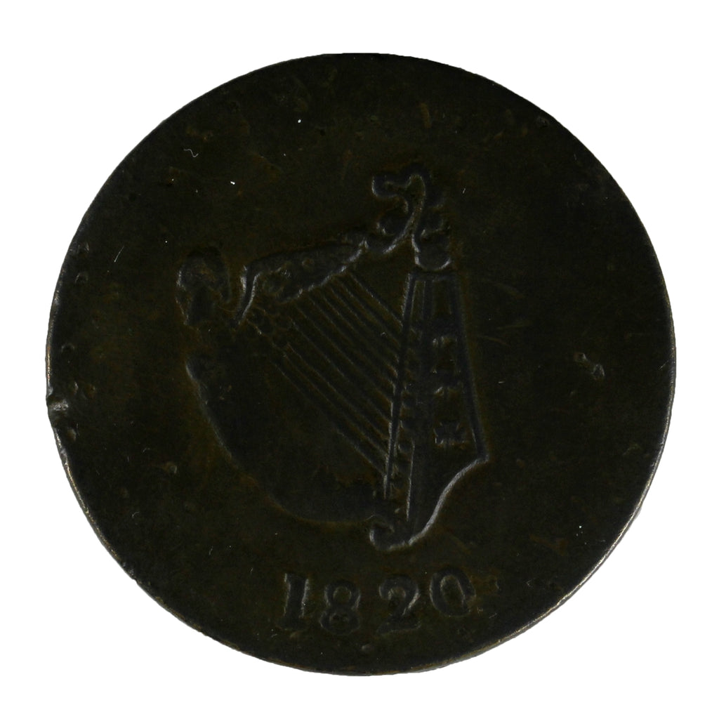 LC-60-1 1820 Lower Canada Bust & Harp Pointy Nose Token AU-UNC (AU55) LC-60E1 $