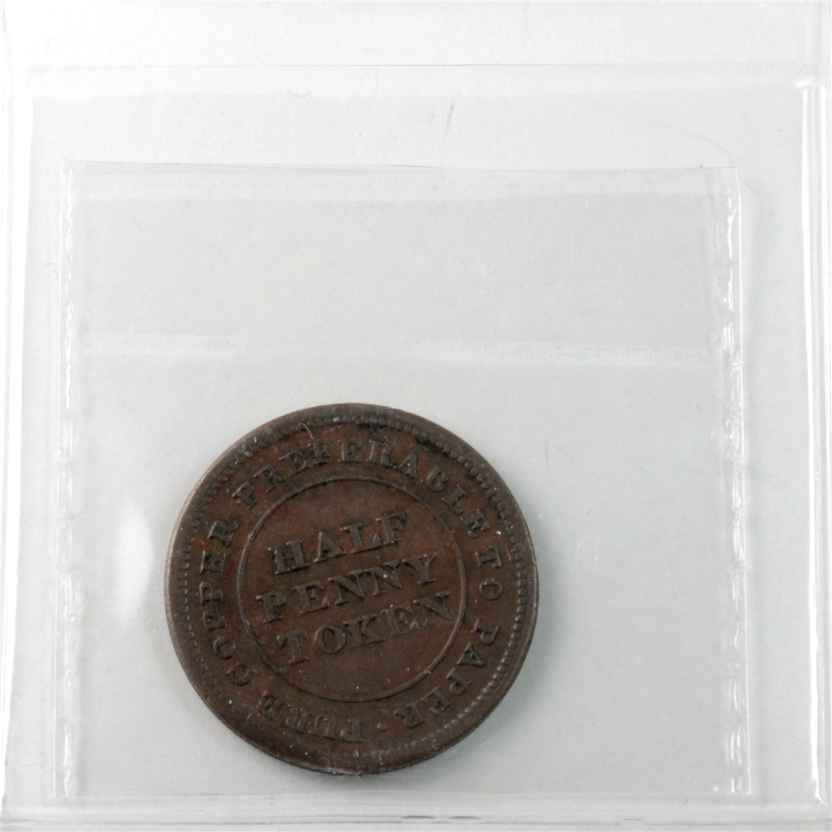 NS-19B2 1813 Nova Scotia Trade & Navigation Half Penny Token ICCS Certified VF20 BR# 963