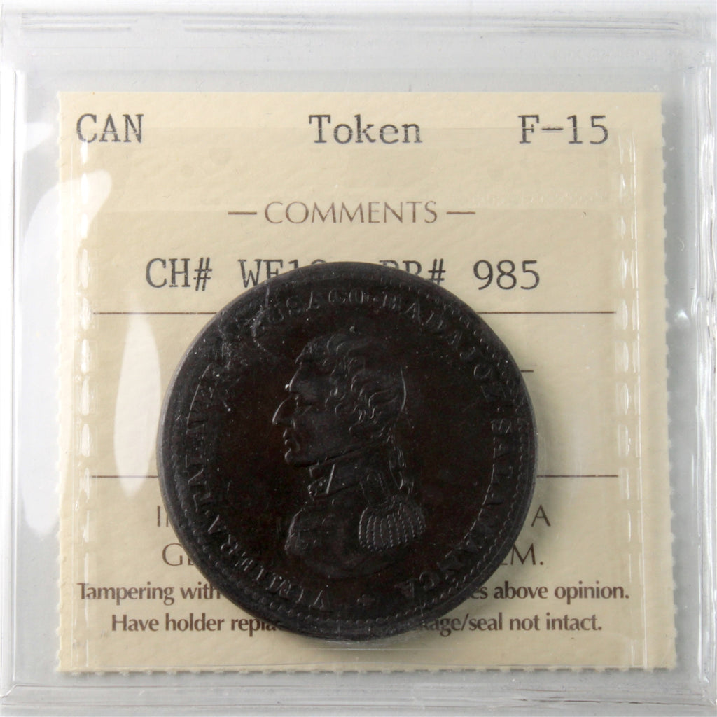 WE-13 (1813) Wellington Cossack Penny Token ICCS Certified F15 BR# 985