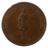 LC-8A1 1837 Lower Canada City Bank Half Penny Token Fine (F12)