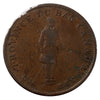 LC-8A2 1837 Lower Canada City Bank Half Penny Token VG-F (VG10)