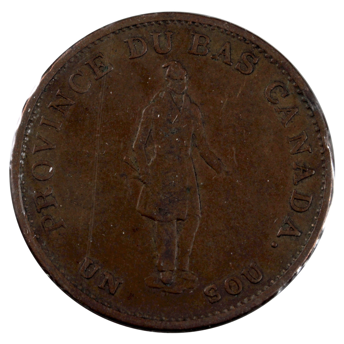 LC-8D1 1837 Lower Canada, Bank of Montreal Half Penny Token VG-F (VG10)