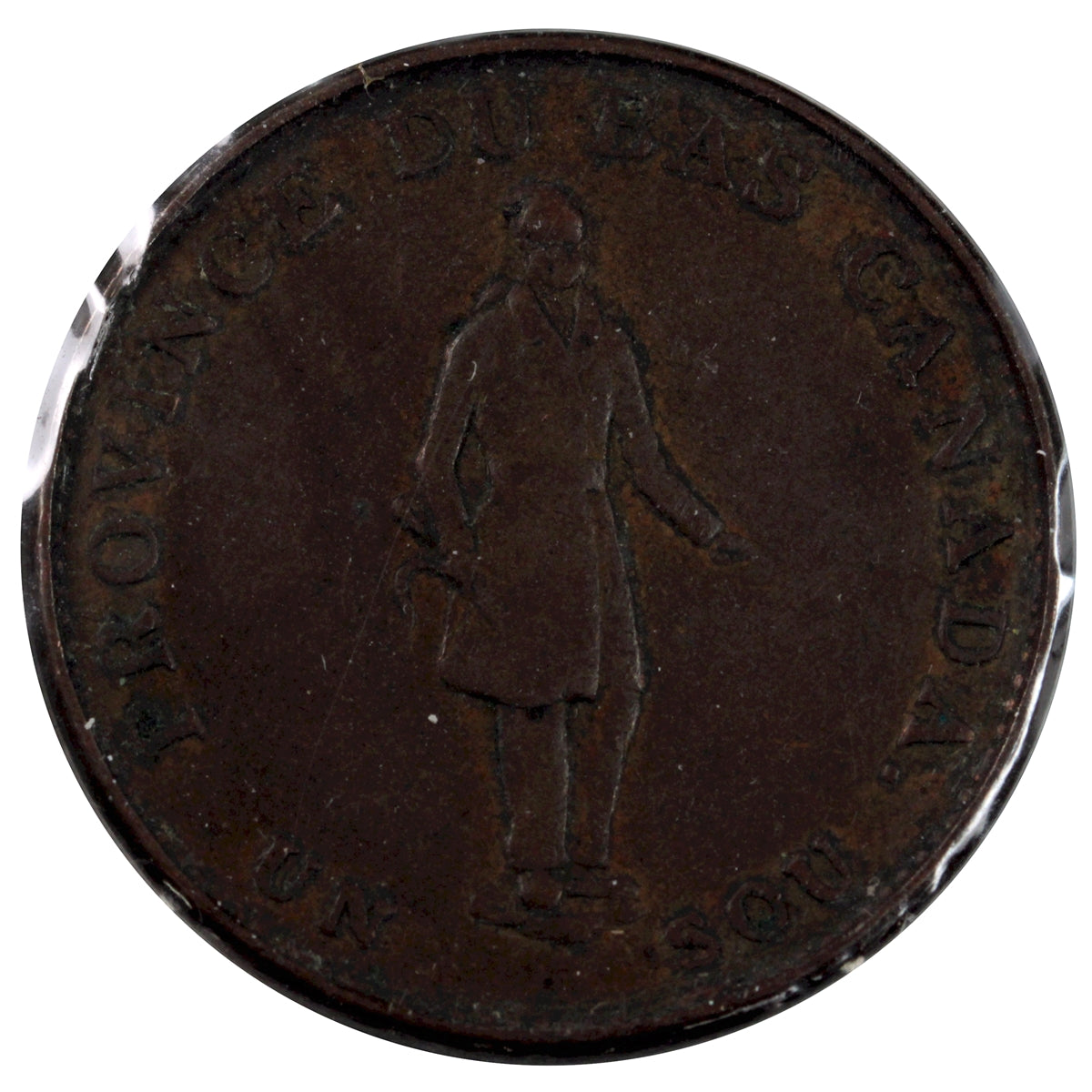 LC-8D2 1837 Lower Canada, Bank of Montreal Half Penny Token VG-F (VG10)