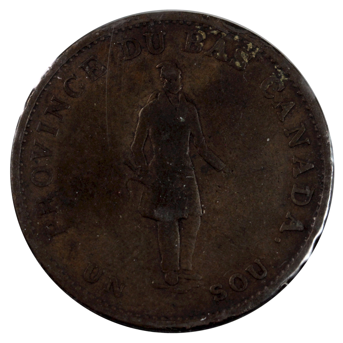 LC-8D2 1837 Lower Canada, Bank of Montreal Half Penny Token Very Good (VG8)
