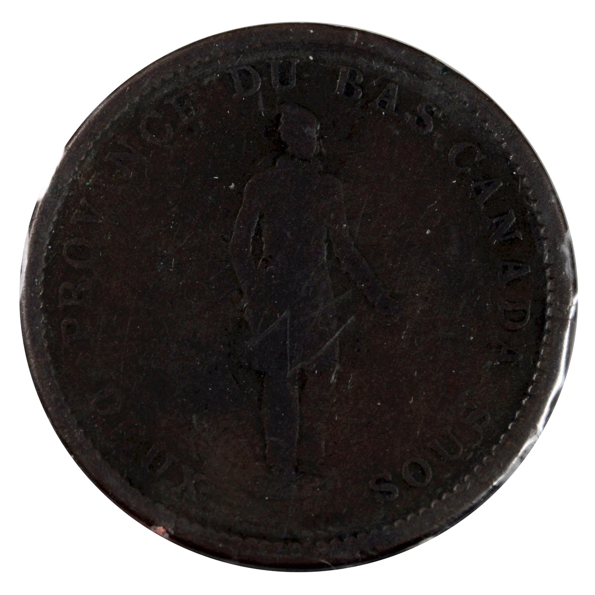 LC-9A3 1837 Lower Canada, City Bank Penny Token Penny Token Very Good (VG8)