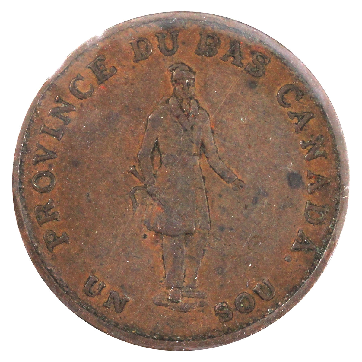 LC-8D1 1837 Lower Canada Bank of Montreal Half Penny Token VF-EF (VF30)