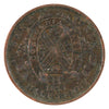 LC-8A1 1837 Lower Canada City Bank Stamped 4s & 7s Half Penny Token Very Fine (VF20)
