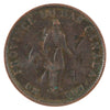 LC-8A1 1837 Lower Canada City Bank Stamped 4s & 7s Half Penny Token Very Fine (VF20)