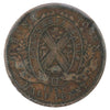 LC-8A1 1837 Lower Canada City Bank Half Penny Token F-VF (F15)