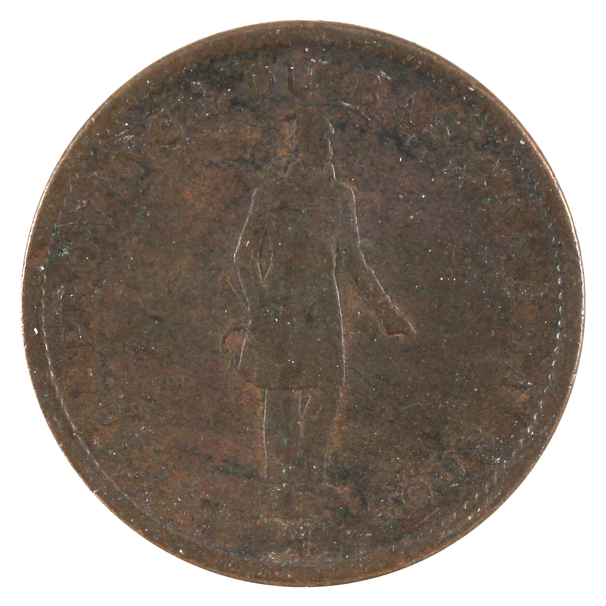 LC-9D1 1837 Lower Canada Bank of Montreal One Penny Token Very Good (VG8)
