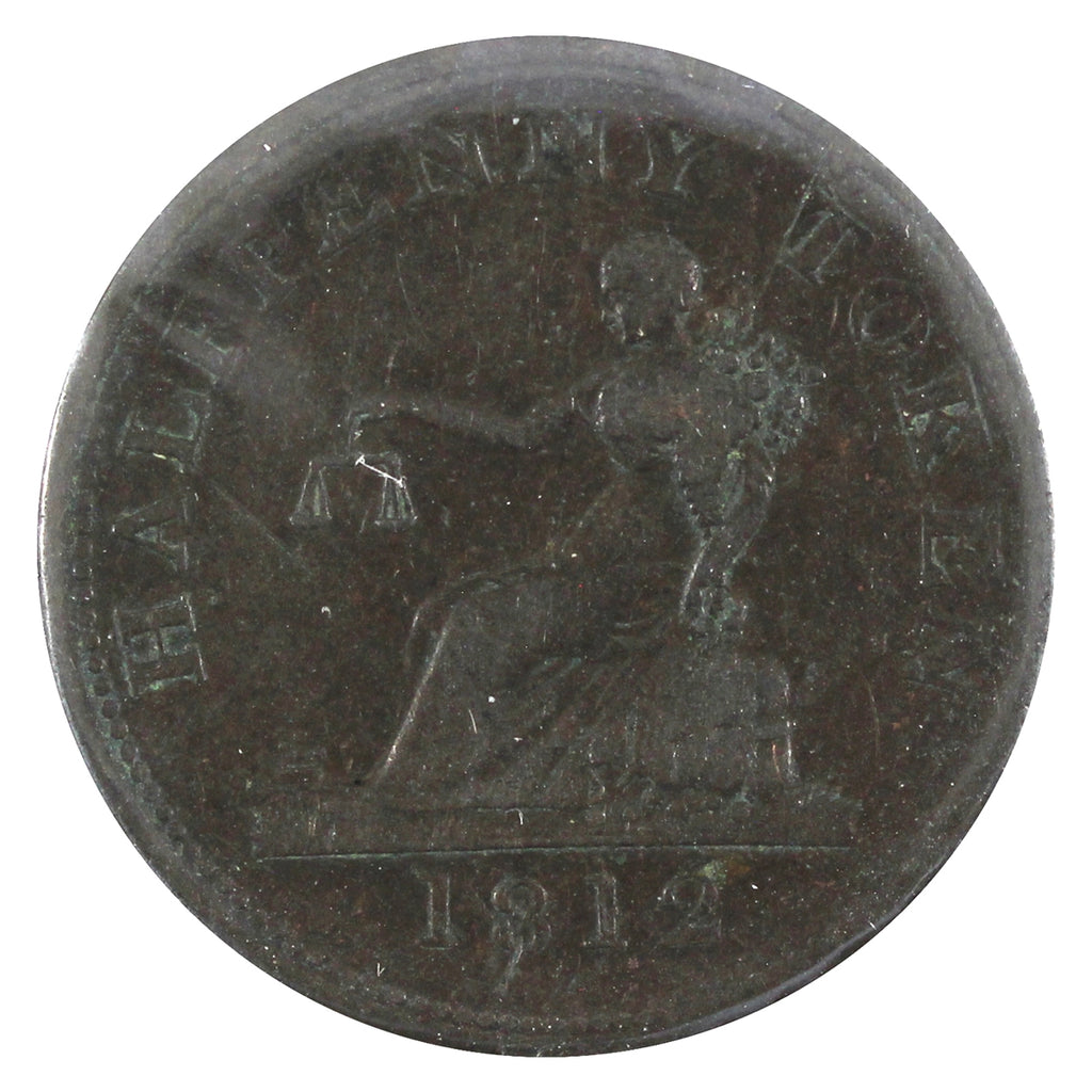 LC-48B1 1812 Lower Canada Imitation Tiffin Half Penny Token VF-EF (VF30)