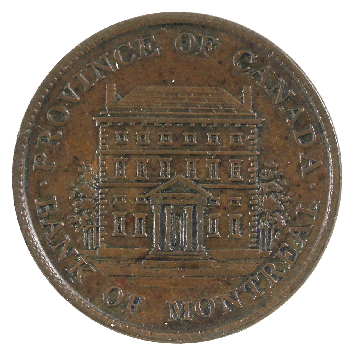 PC-1A2 1842 Province of Canada Bank of Montreal Half Penny Token EF-AU (EF45)