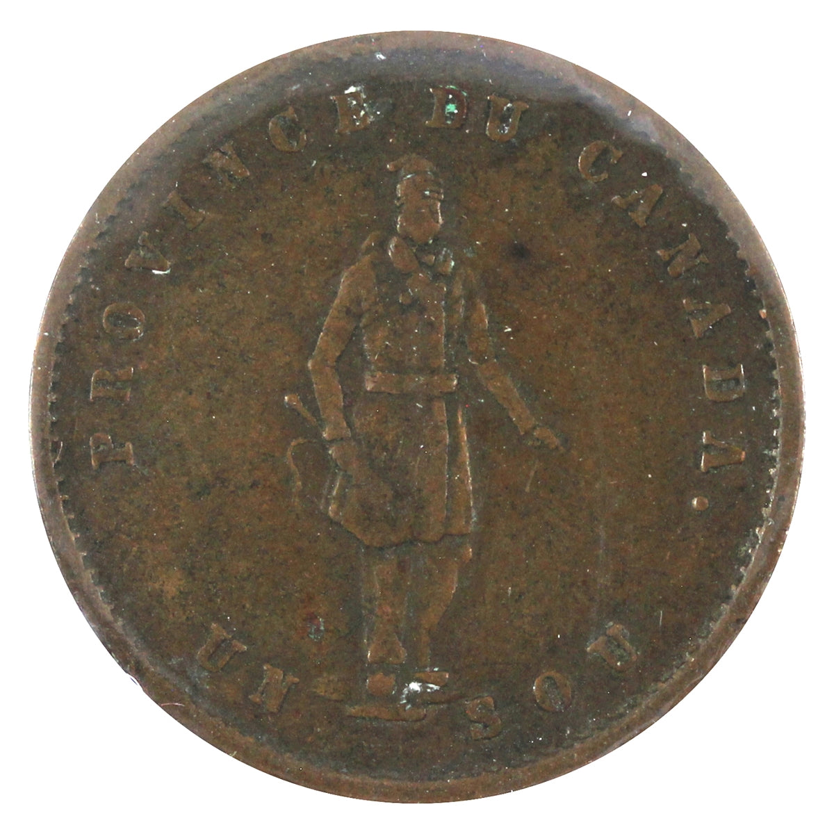 PC-3 1852 Province of Canada Quebec Bank Half Penny Token VF-EF (VF30)