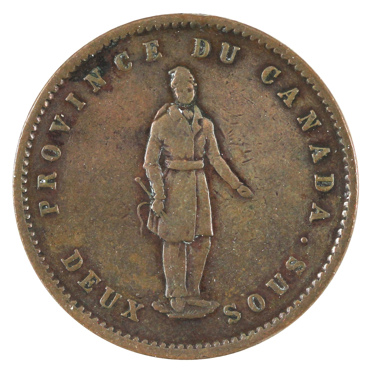 PC-4 1852 Province of Canada Quebec Bank Penny Token F-VF (F15)