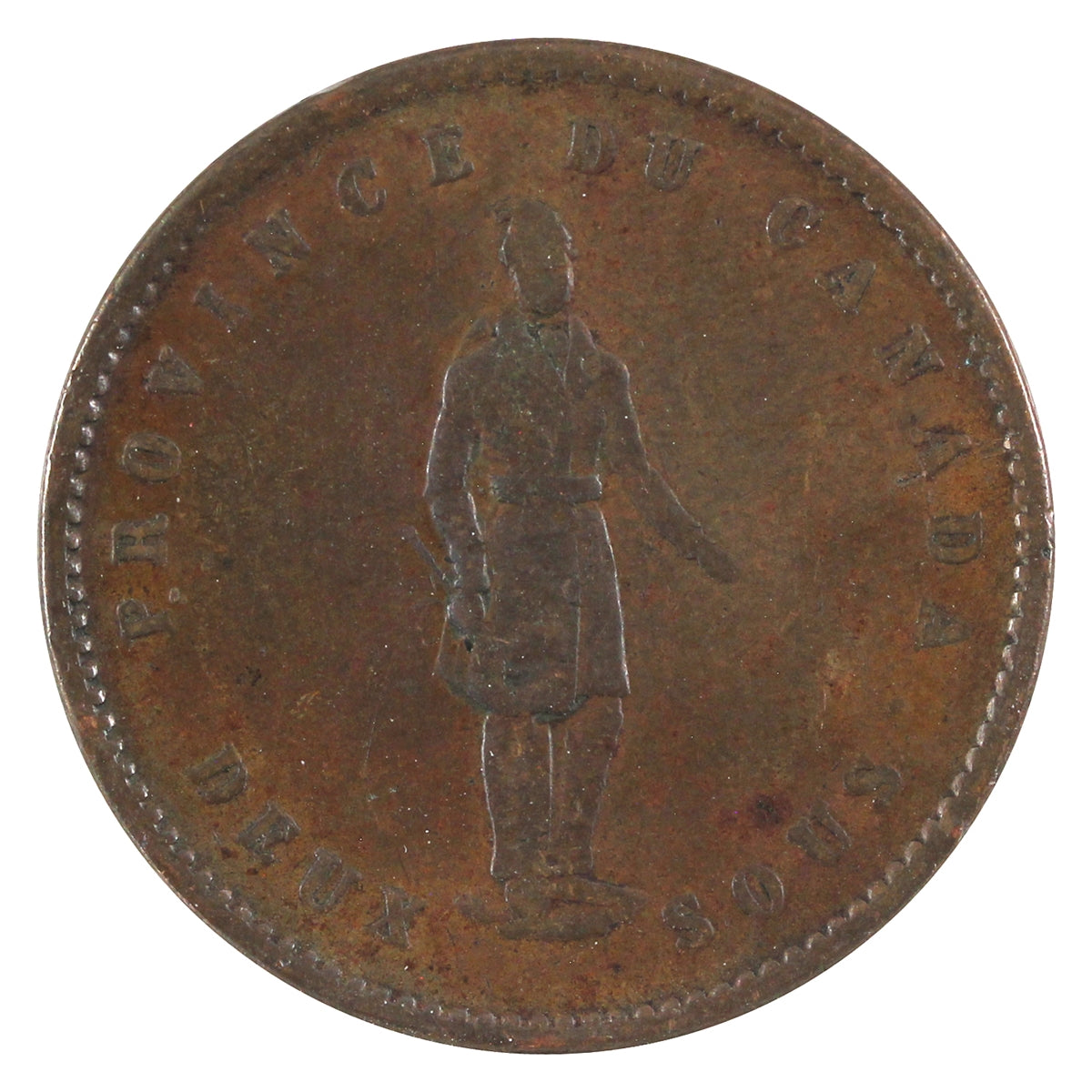 PC-4 1852 Province of Canada Quebec Bank Penny Token Very Good (VG8)
