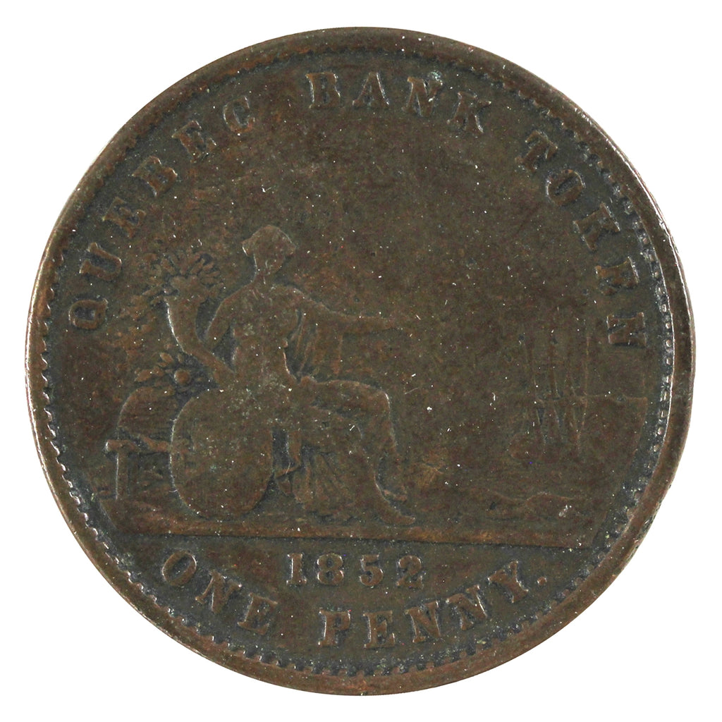 PC-4 1852 Province of Canada Quebec Bank Penny Token G-VG (G6)