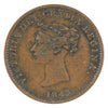 NB-1A1 1843 New Brunswick Victoria Dei Gratia Regina Half Penny Token VF-EF (VF30)