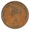 NB-1A1 1843 New Brunswick Victoria Dei Gratia Regina Half Penny Token F-VF (F15)