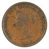 NB-1A1 1843 New Brunswick Victoria Dei Gratia Regina Half Penny Token Fine (F12)