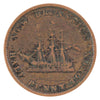 NB-1A1 1843 New Brunswick Victoria Dei Gratia Regina Half Penny Token VG-F (VG10)