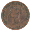 NB-1A1 1843 New Brunswick Victoria Dei Gratia Regina Half Penny Token VG-F (VG10)
