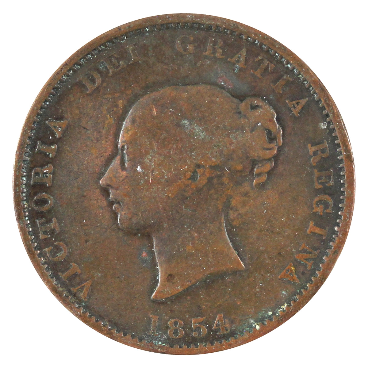 NB-1B 1854 New Brunswick Half Penny Currency Token Very Good (VG8)