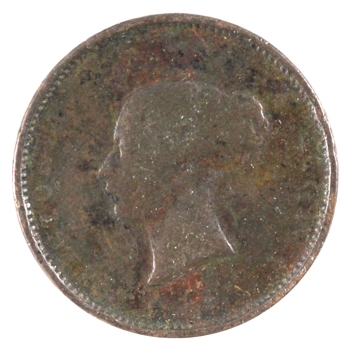 NB-1B 1854 New Brunswick Half Penny Currency Token G-VG (G6)