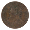 NS-1A4 1823 Nova Scotia Thirteen Leaves Thistle Half Penny Token Very Fine (VF20)