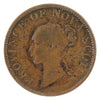 NS-1F5 1843 Nova Scotia Victoria Thistle Half Penny Token Fine (F12)