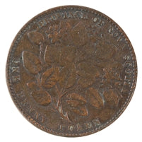 NS-6A1 1856 Nova Scotia, LCW, Victoria Mayflower Penny Token VG-F (VG10)
