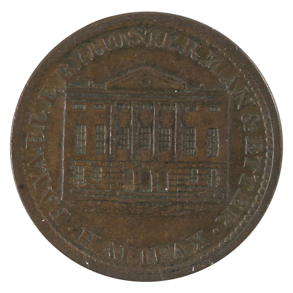 NS-10B1 1815 Nova Scotia Payable by Hosterman & Etter Half Penny Token Very Fine (VF20)