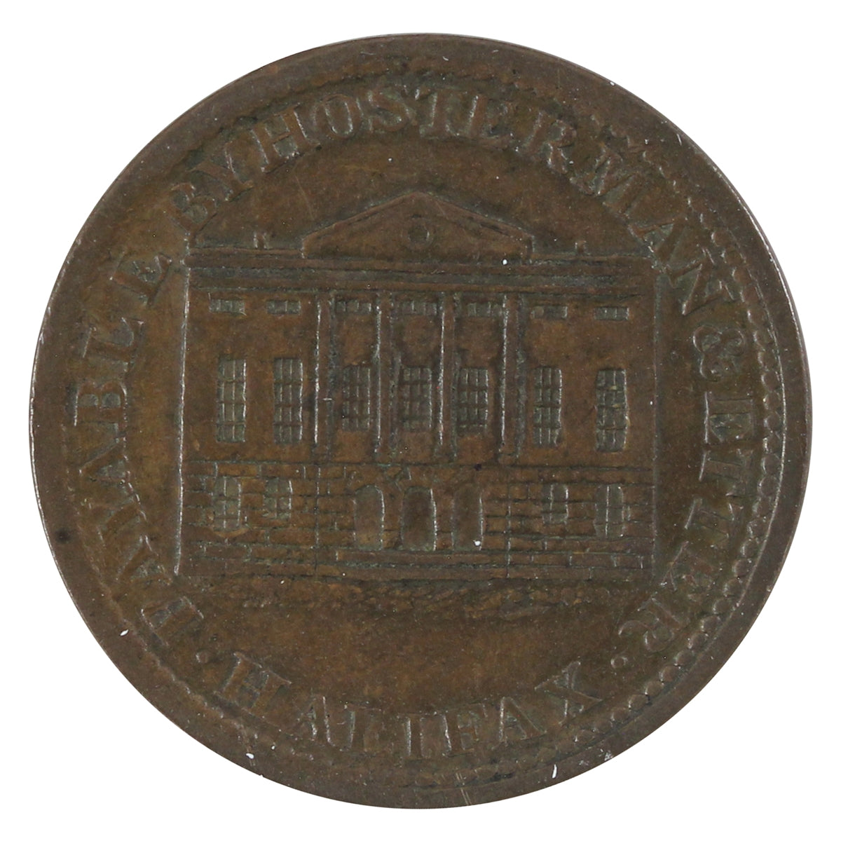 NS-10B1 1815 Nova Scotia Payable by Hosterman & Etter Half Penny Token Very Fine (VF20)