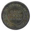 NS-19B2 1813 Nova Scotia Trade & Navigation Half Penny Token F-VF (F15)