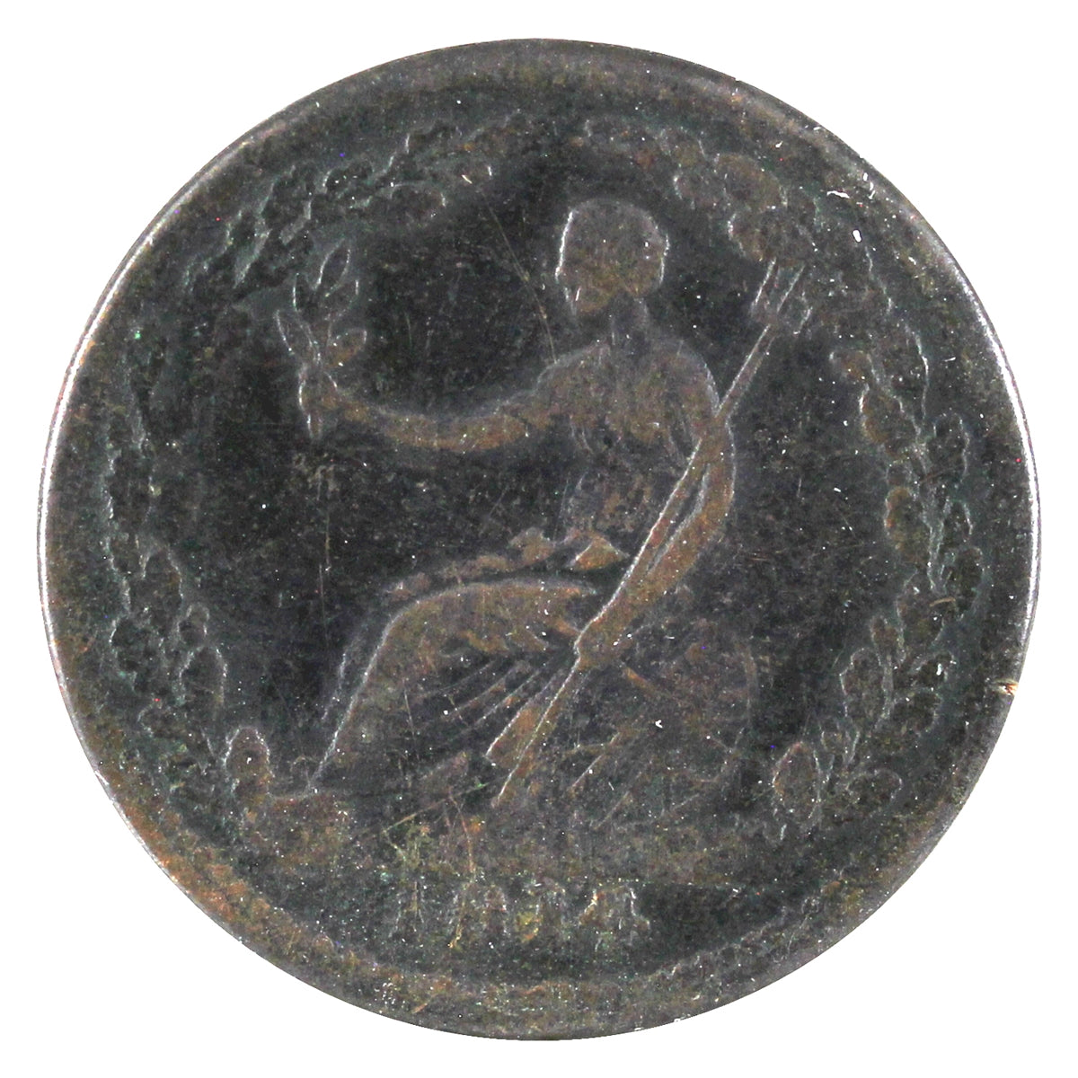 WE-8A2 1814 Wellington Half Penny Token Very Fine (VF20)