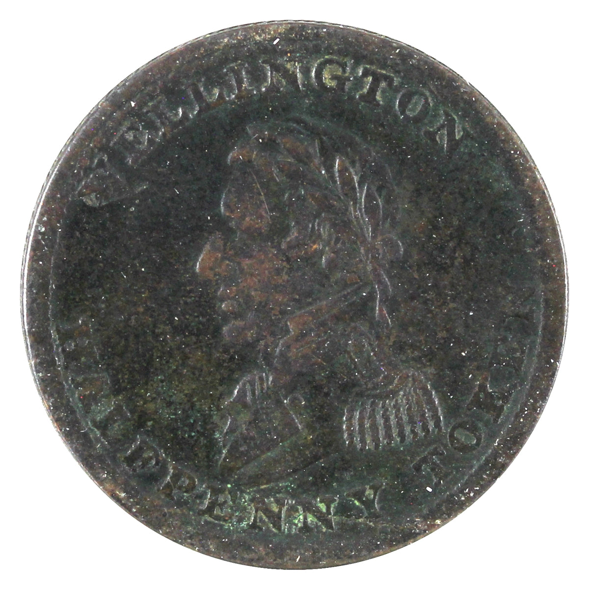 WE-8A2 1814 Wellington Half Penny Token Very Fine (VF20)