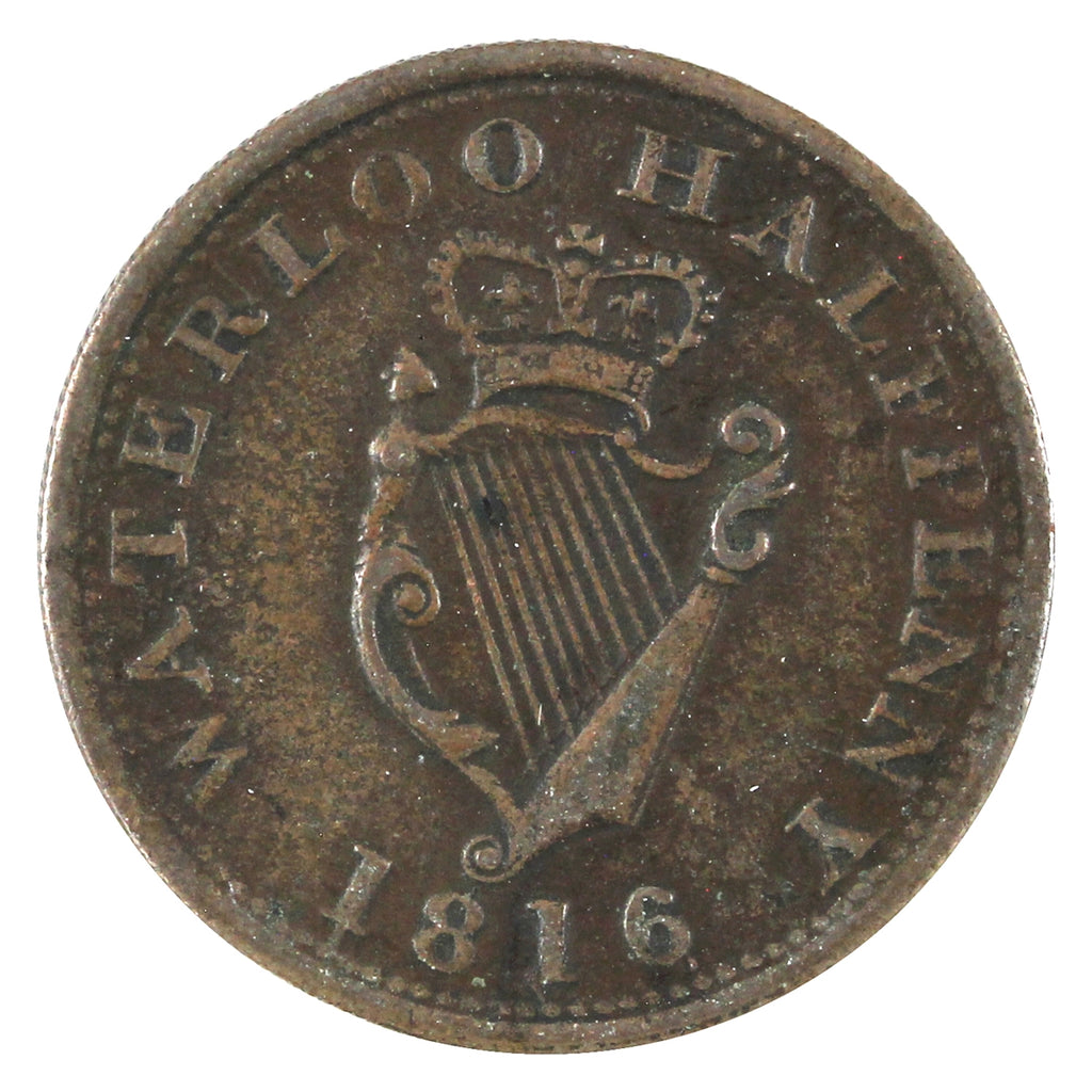 WE-10A1 1816 Wellington Waterloo Half Penny Token VF-EF (VF30)