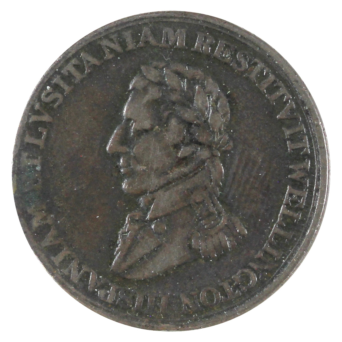 WE-11B8 (1812) Wellington Cuidad Rodrigo, Madrid 8 Leaves Token Very Fine (VF20)