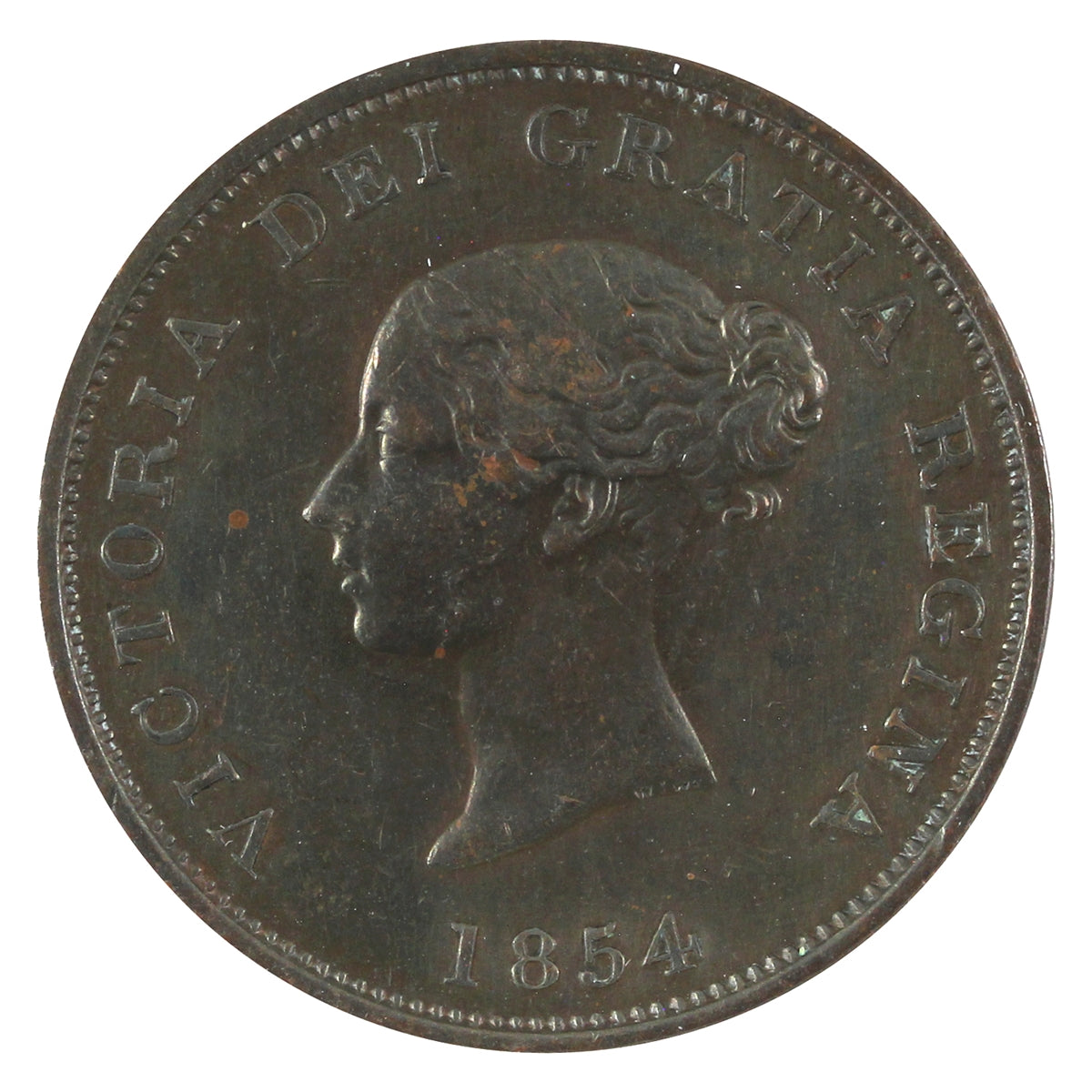 NB-2B1 1854 New Brunswick Complete Ensign Penny Currency Token Extra Fine (EF40) $